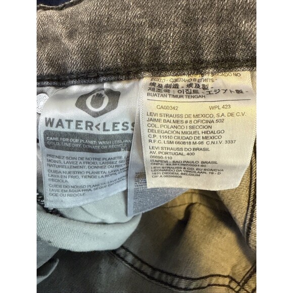 Levis 511 Jeans Mens 38x30 Gray Wash Slim Fit Stretch Denim Zip Fly - Picture 5 of 6